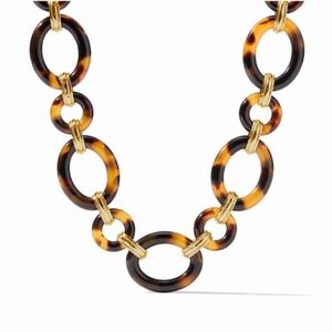 Julie Vos Tortoiseshell and Gold Link Necklace